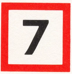 Verkeersbord B.6 voor de scheepvaart dat een verplichte maximumsnelheid in kilometer per uur aangeeft