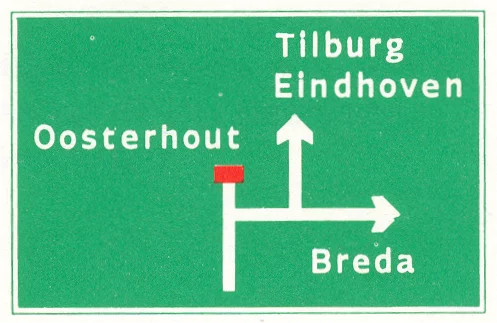 Verkeersbord H.2 voor de scheepvaart met bewegwijzering