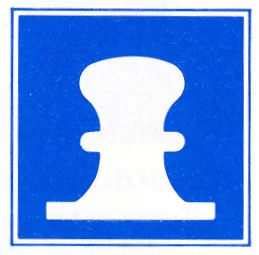 Verkeersbord E.7 voor de scheepvaart dat meren toestaat