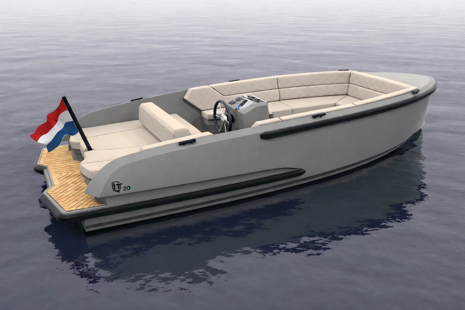 QT20 e – New render 2 Vaartlander Boats - QT20 e New render 2