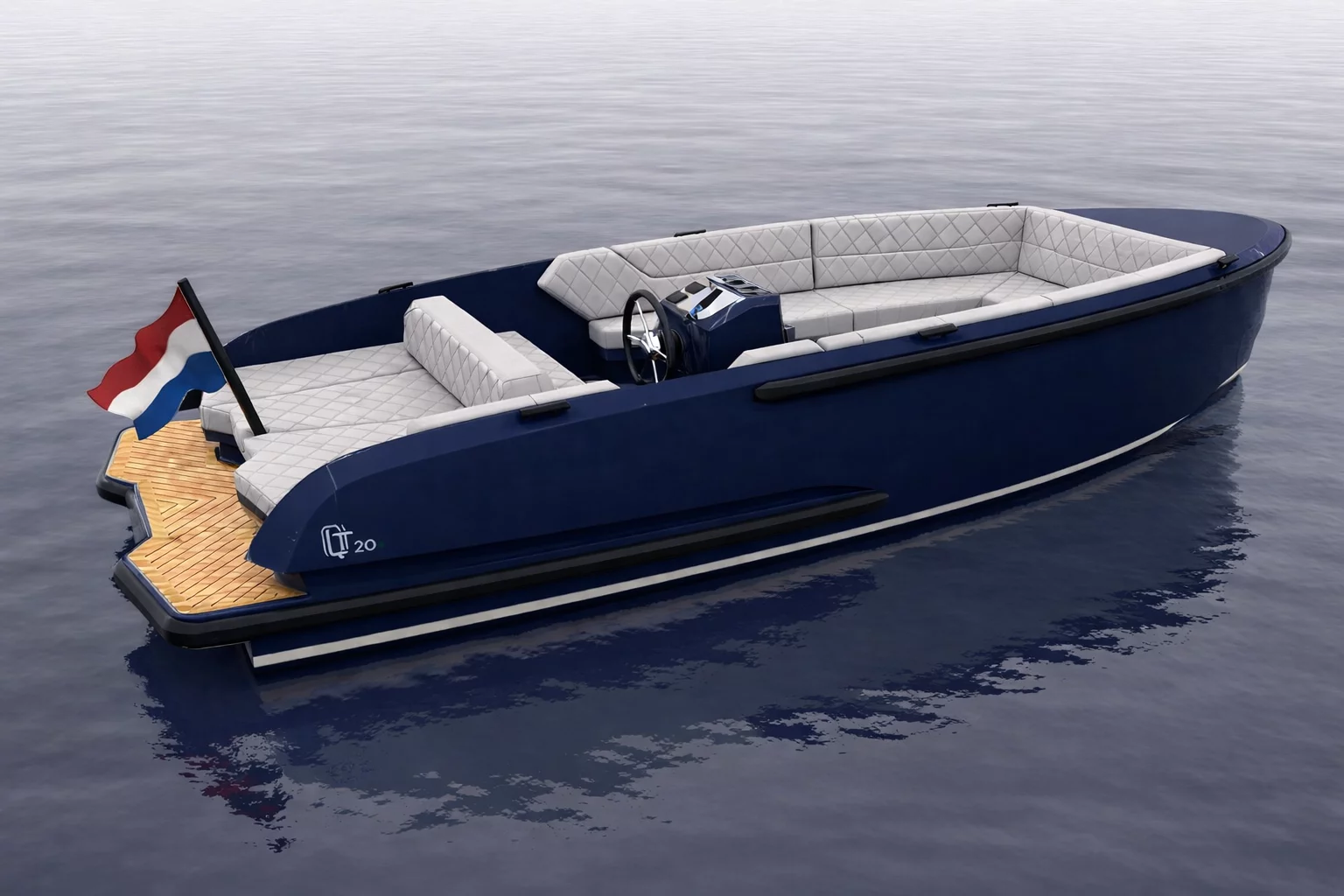 QT20 e – New render 4 Vaartlander Boats - QT20 e New render 4