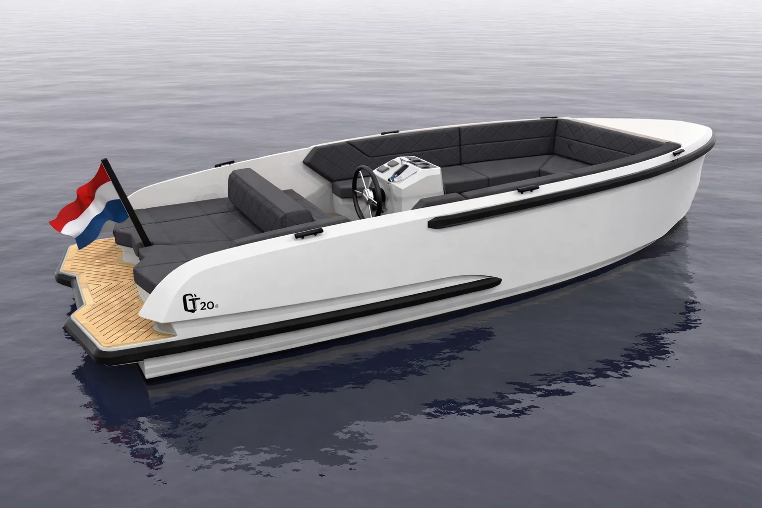 QT20 e – New render 5 Vaartlander Boats - QT20 e New render 5