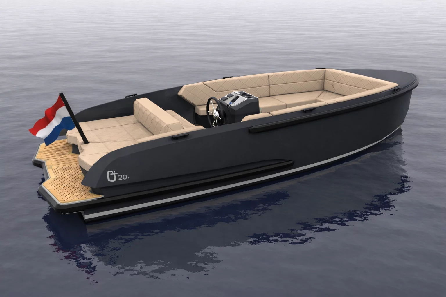 QT20 e – New render 6 Vaartlander Boats - QT20 e New render 6