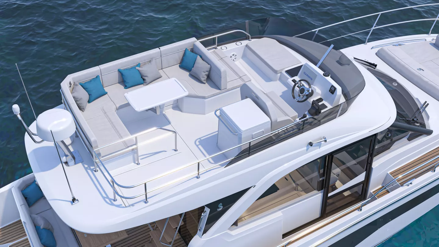 Vaartlander_BeneteauAntares12Fly-9 Flybridge en zitplaatsen van Beneteau Antares 12 Fly