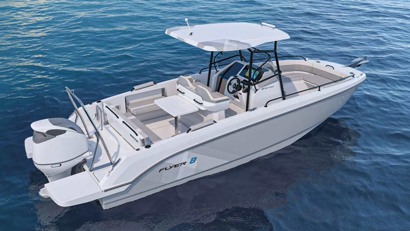 Vaartlander_BeneteauFlyer8SPACEdeck-4 Achterdek en console van Beneteau Flyer 8 SPACEdeck