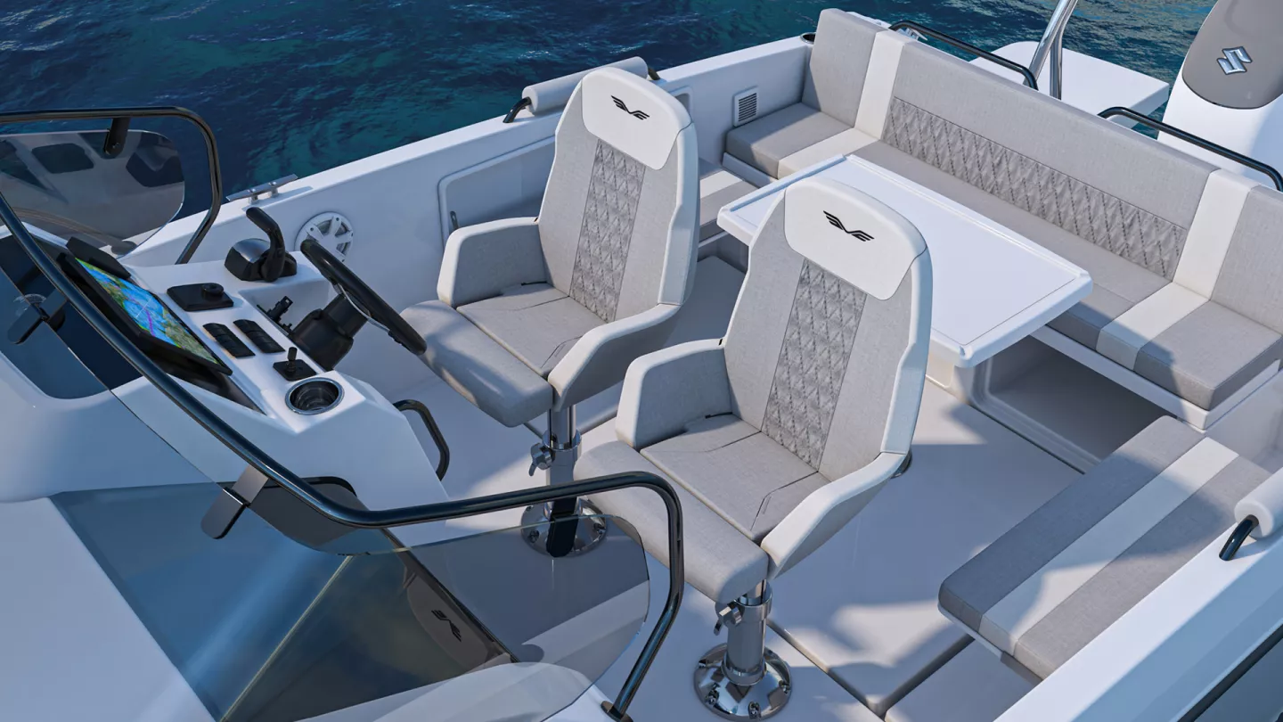Vaartlander_BeneteauFlyer8SUNdeck-3 Zitplaatsen en cockpitindeling van Beneteau Flyer 8 SUNdeck