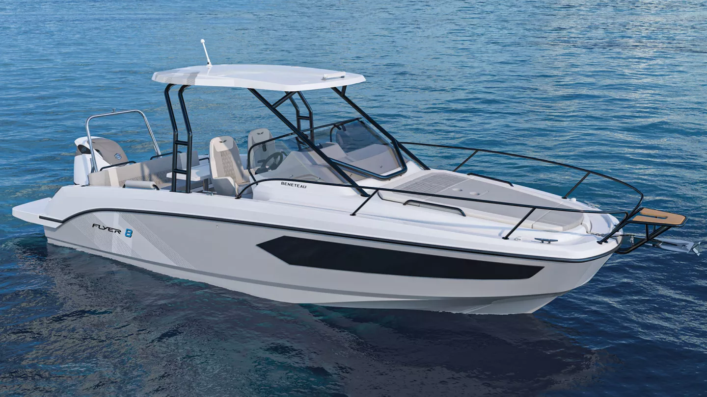 Vaartlander_BeneteauFlyer8SUNdeck-4 Beneteau Flyer 8 SUNdeck gezien vanaf de zijkant