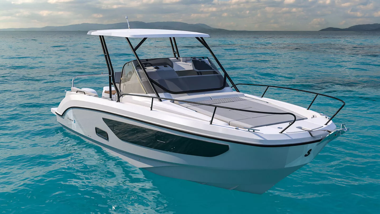 Vaartlander_BeneteauFlyer9SUNdeck-9 Beneteau Flyer 9 SUNdeck gezien vanaf de zijkant